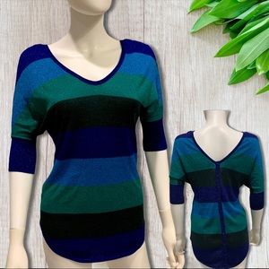 Express Glittered long sleeve blouse. Size XS